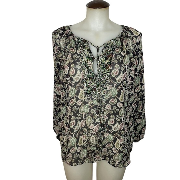 Paisley Chiffon Blouse💙 - Picture 1 of 11